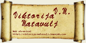 Viktorija Matavulj vizit kartica
